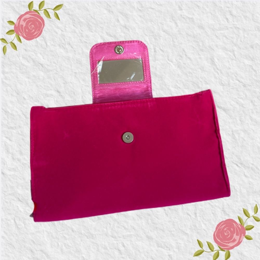 New YSL Bright Pink Cosmetic/Makeup Bag with Mirror - Picture 6 of 6